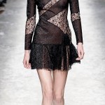 Floaty, light and perfect for spring, sheer inserts were all-over the runway and the most popular fabrics used were not net and georgettes but mesh, lace and organza. They instantly added character to the garment.