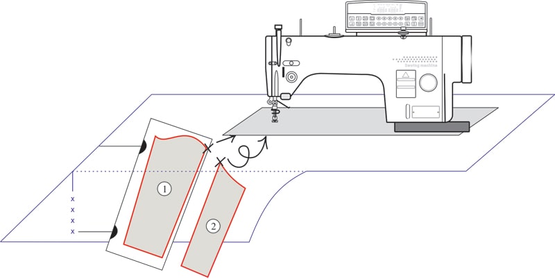 FIG-2 - Modified Machines Layout-Component 1 on raised shelf 7 to 9 cm above table slightly sloping towards machine. Shelf 