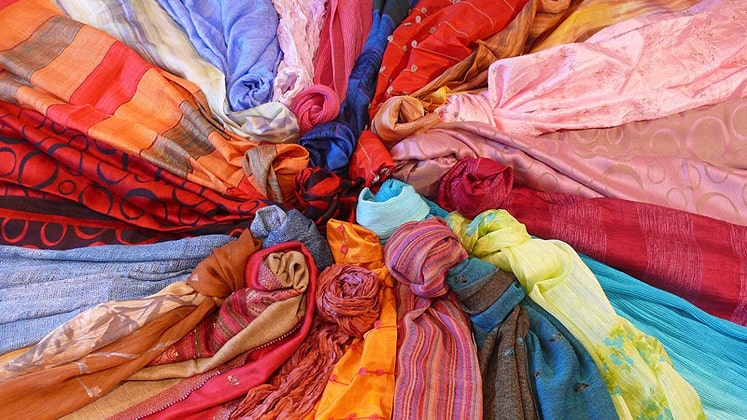 Silk fabrics imported from Vietnam
