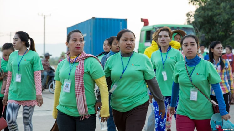 Cambodian garment workers