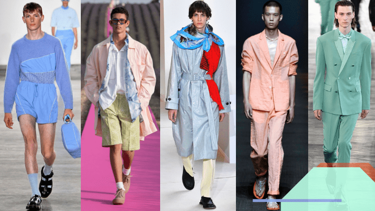 Paris Fashion Week menswear pastel colors