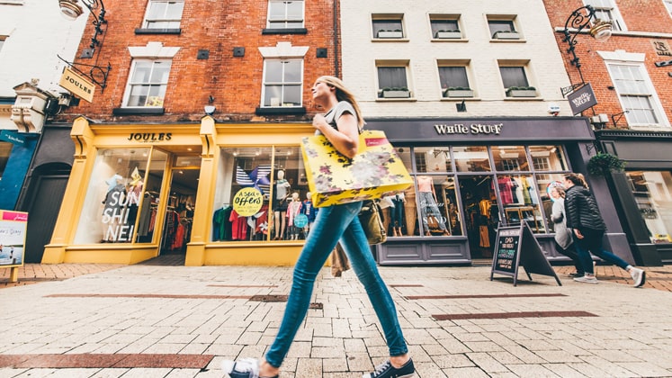 Decline in shopper footfall