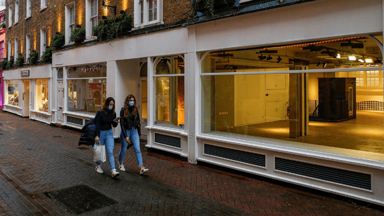 Number of empty stores across the UK surges in Q1 2021