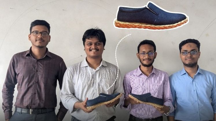 Bangladeshi students pioneer eco‑shoes made from cattails and denim