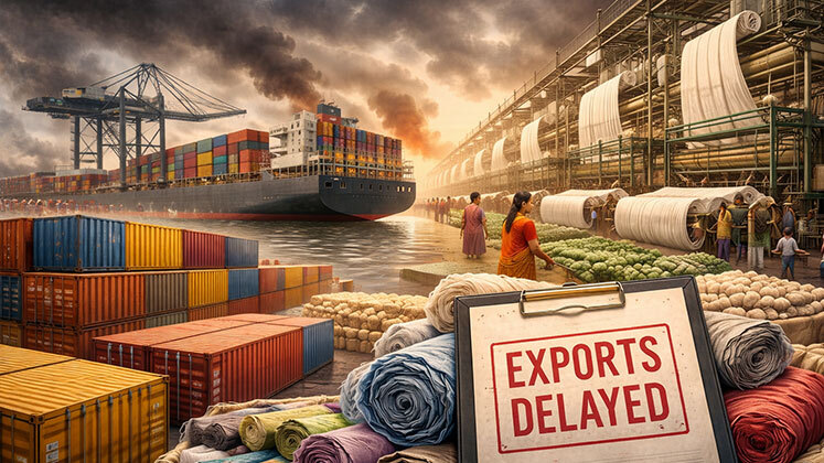 West Asia Conflict Hits Bhilwara Textile Exports; US $86 Million–US $100 Million in Shipments Affected